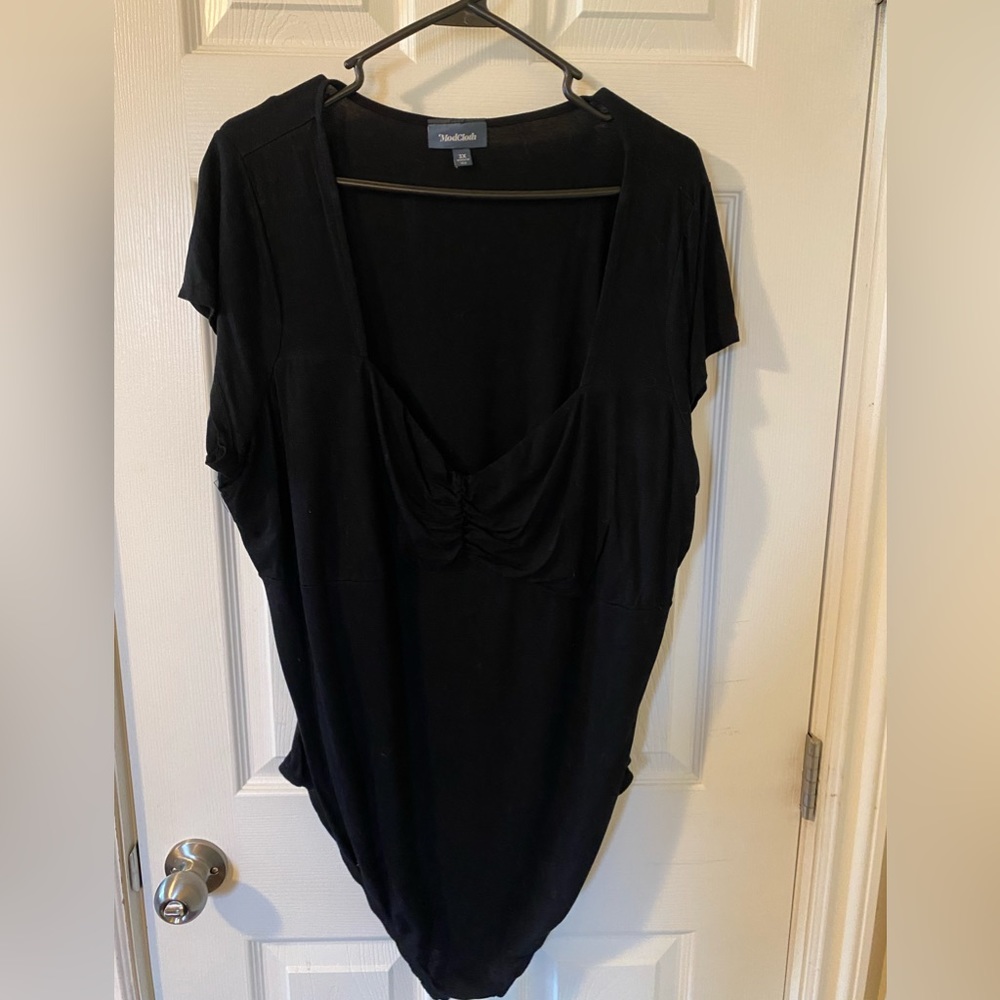 ModCloth 3X Black Snap Bodysuit